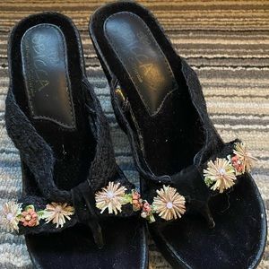 Sbicca Flowered Wedges